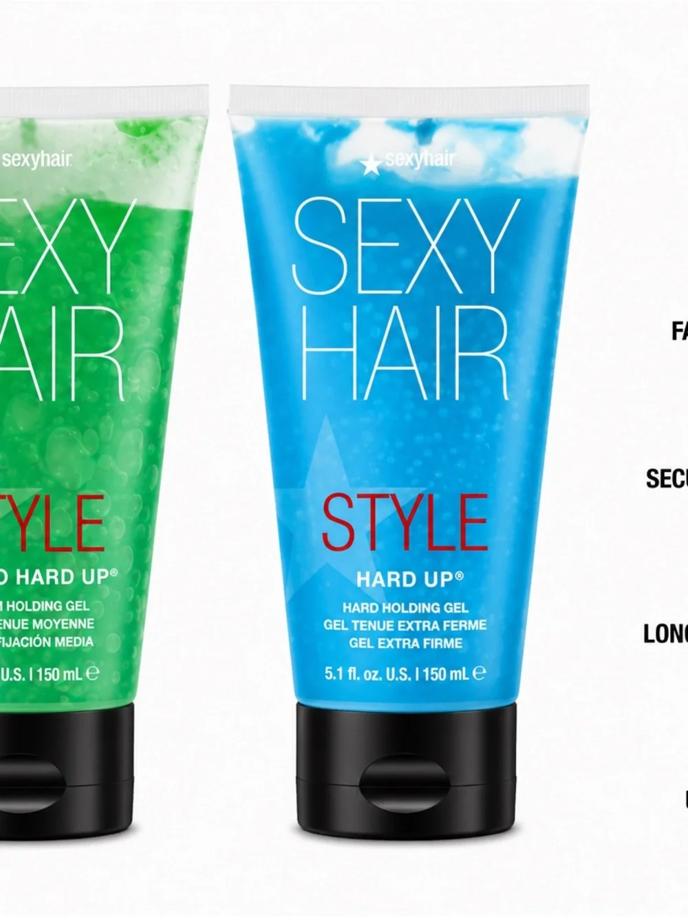 Sexy Hair Style Not So Hard Up & Hard Up Gel Duo 5.1 oz 150ml Each Set of 2